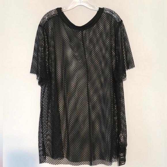 SHEIN Fit+ Fishnet Mesh Top Swim Cover Up Size 22 NWT - Picture 2 of 5